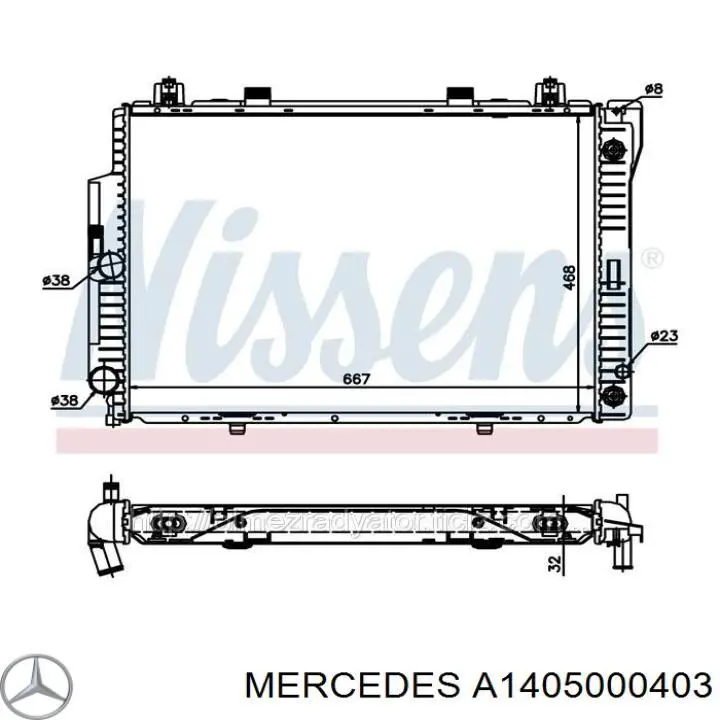 A1405000403 Mercedes радиатор