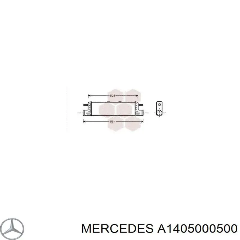 A1405000500 Mercedes интеркулер