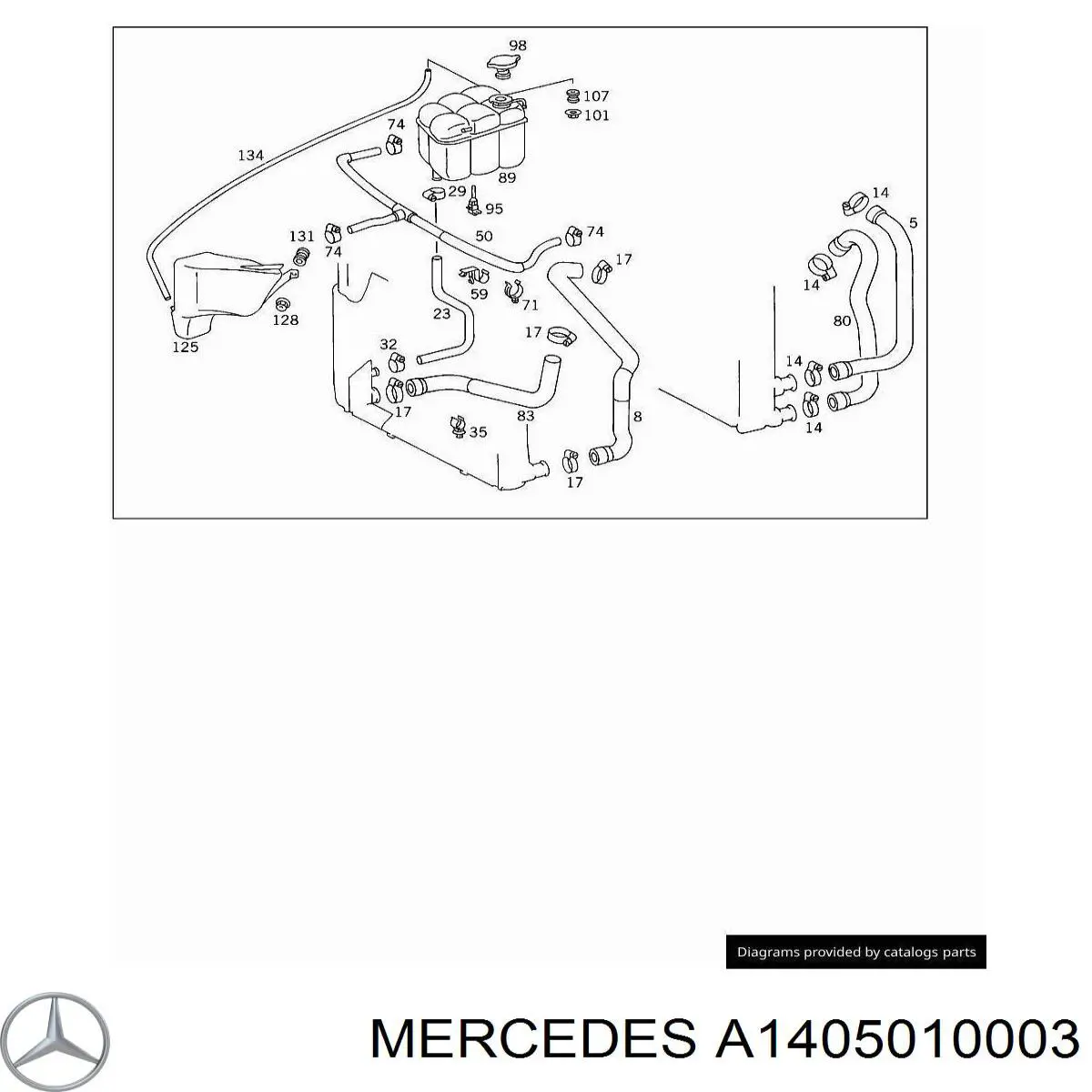 Бачок системы охлаждения двигателя расширительный Mercedes 1405010003 цена, от 25.34 USD