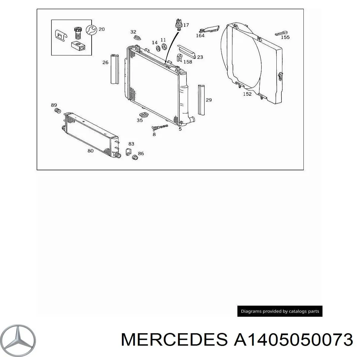  Mercedes A1405050073 цена, от 53.29 USD