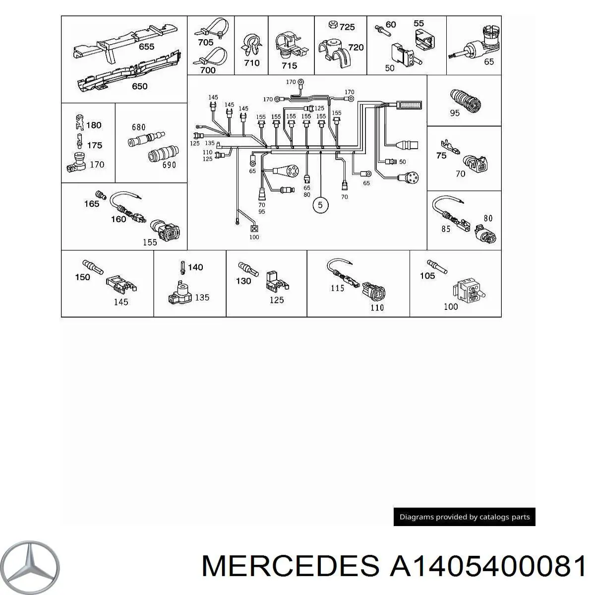 Разъем (фишка) датчика расхода воздуха Mercedes A1405400081 цена, от 38.01 USD