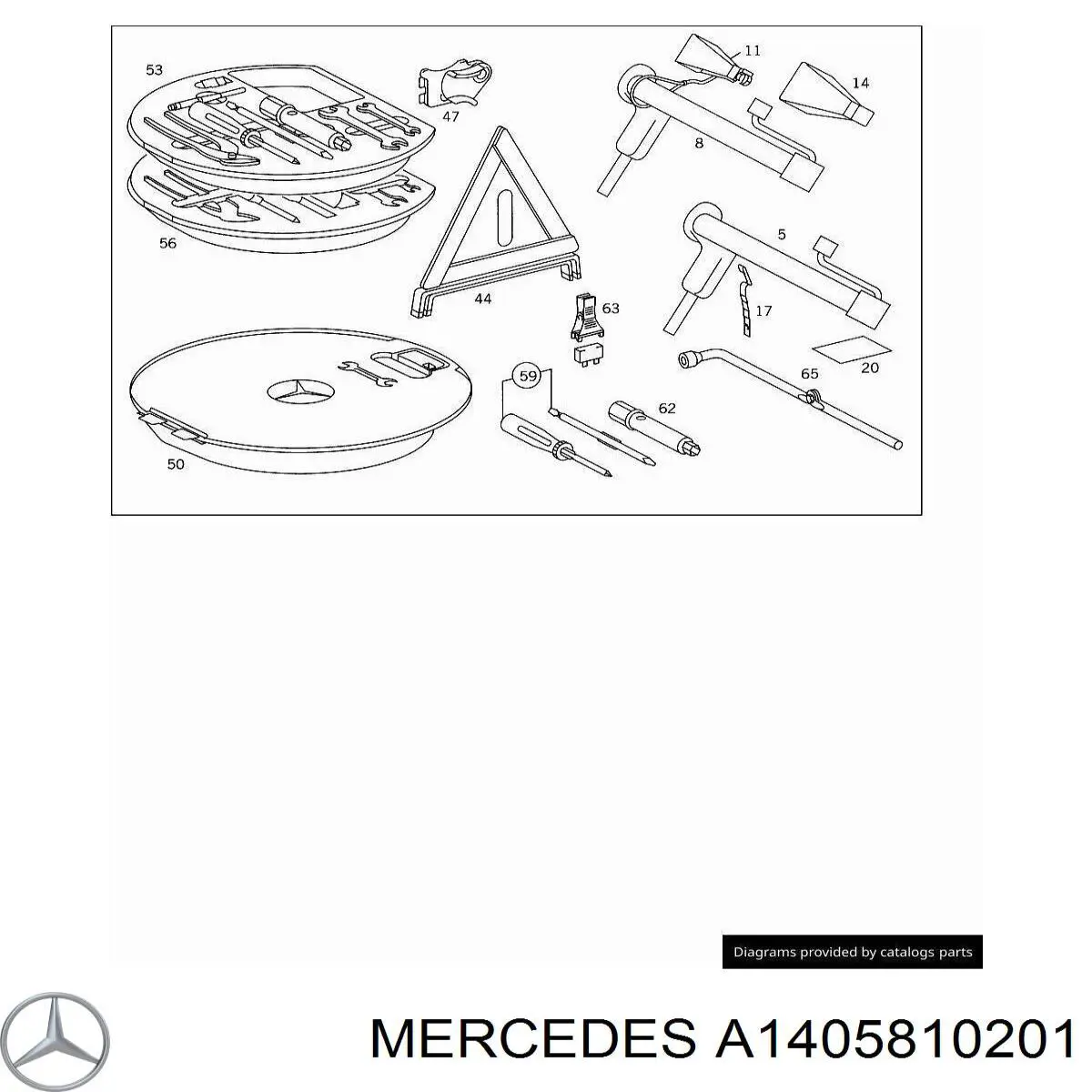 1405810201 Mercedes ключ балонный (торцовый)