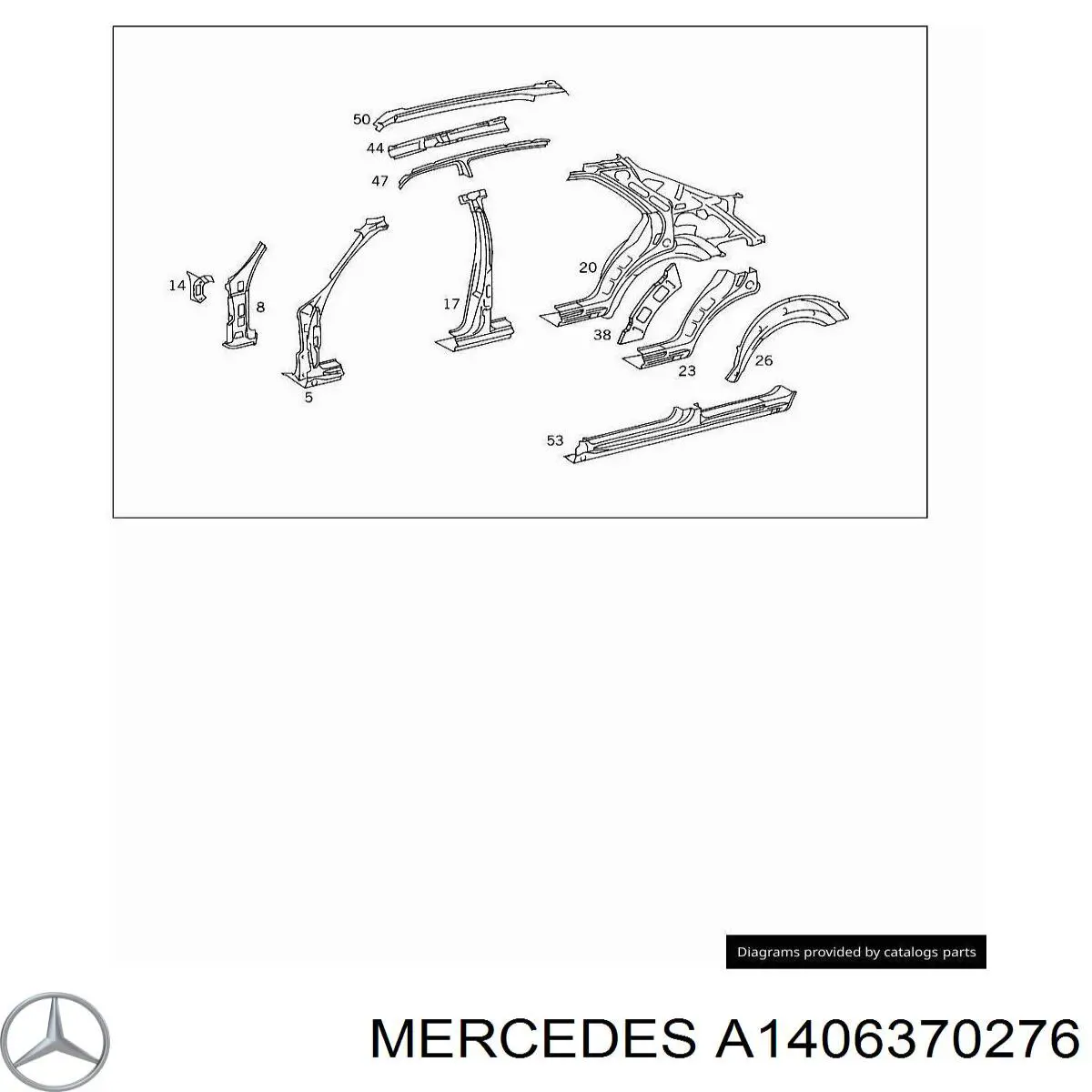 Арка крыла заднего правого на Mercedes S (W140)