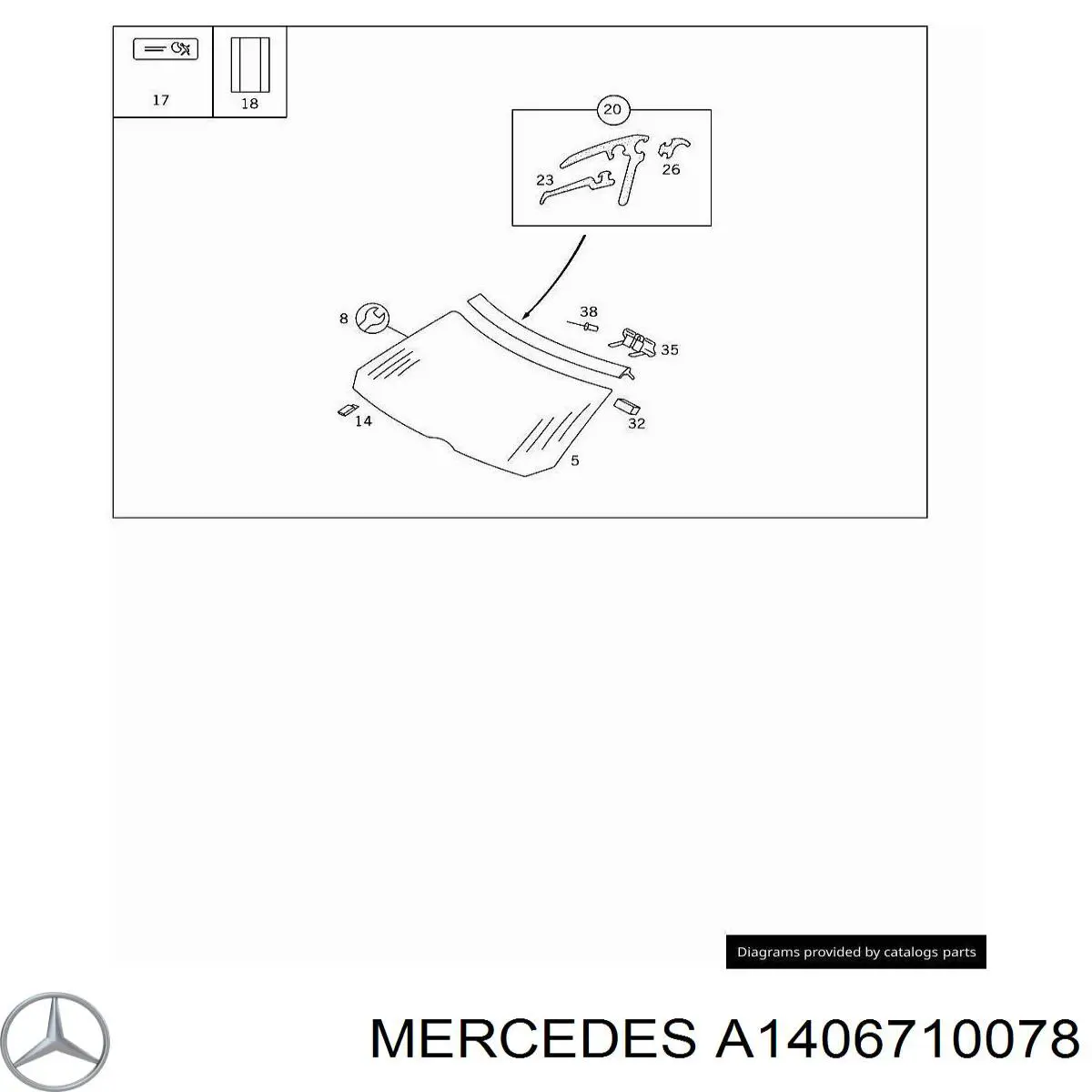 A1406710078 Mercedes болт защиты двигателя