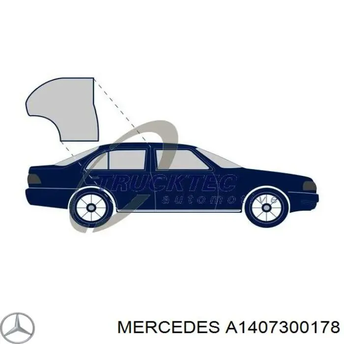 Купить A1407300178 Mercedes Уплотнитель двери передней левой (на двери)