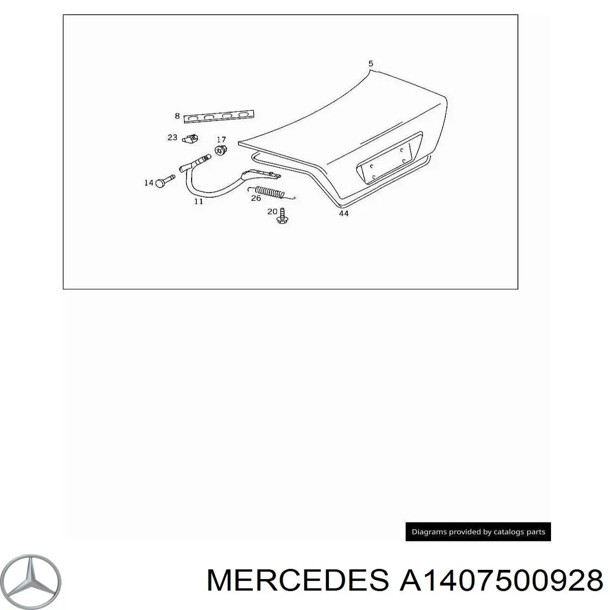 Шарнир крышки багажника Mercedes A1407500128 цена, от 25.34 USD