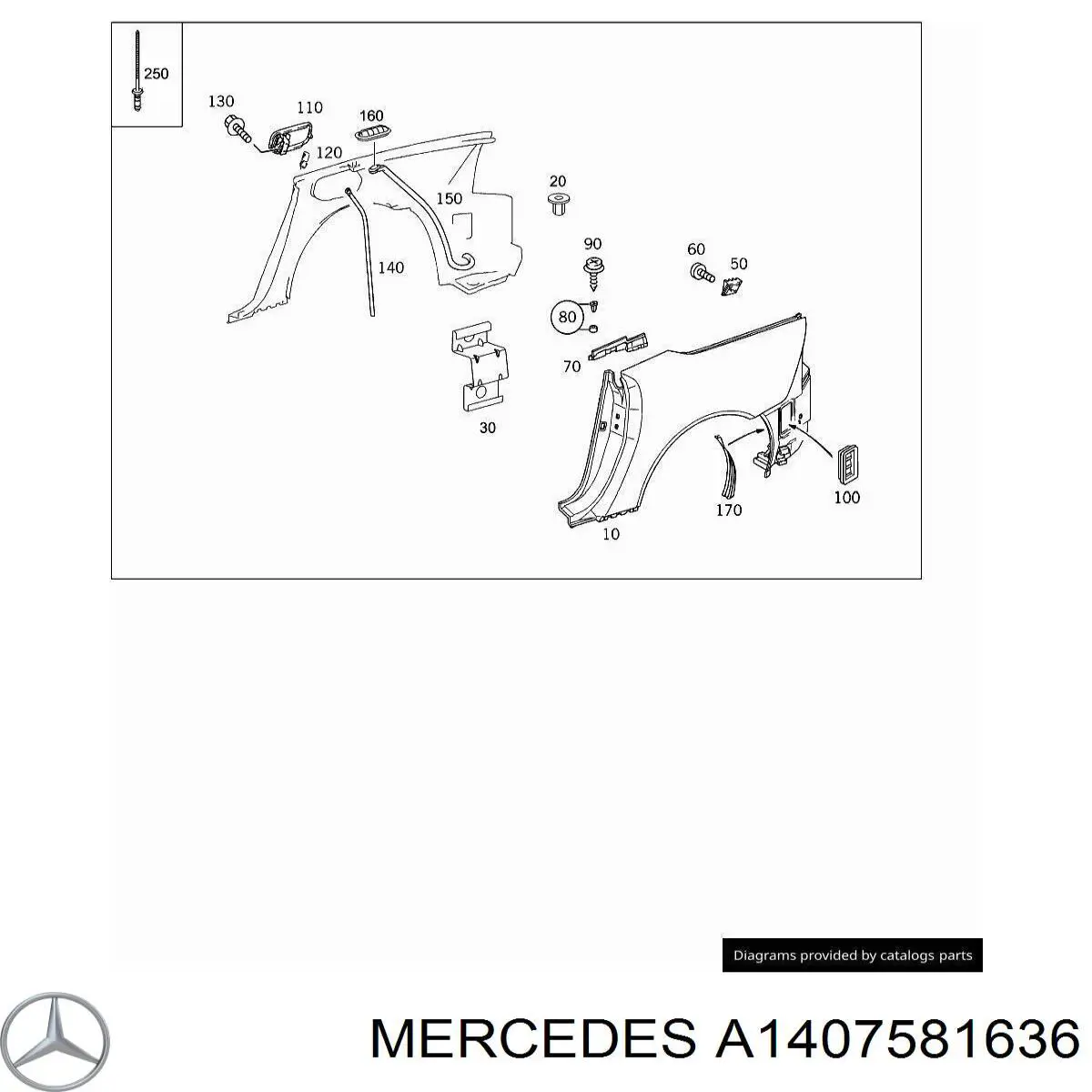  Mercedes A1407581636 цена, от 13.56 USD