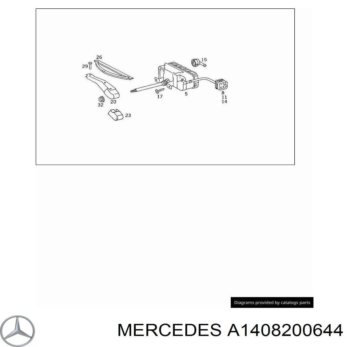 A1408200644 Mercedes рычаг-поводок стеклоочистителя фары