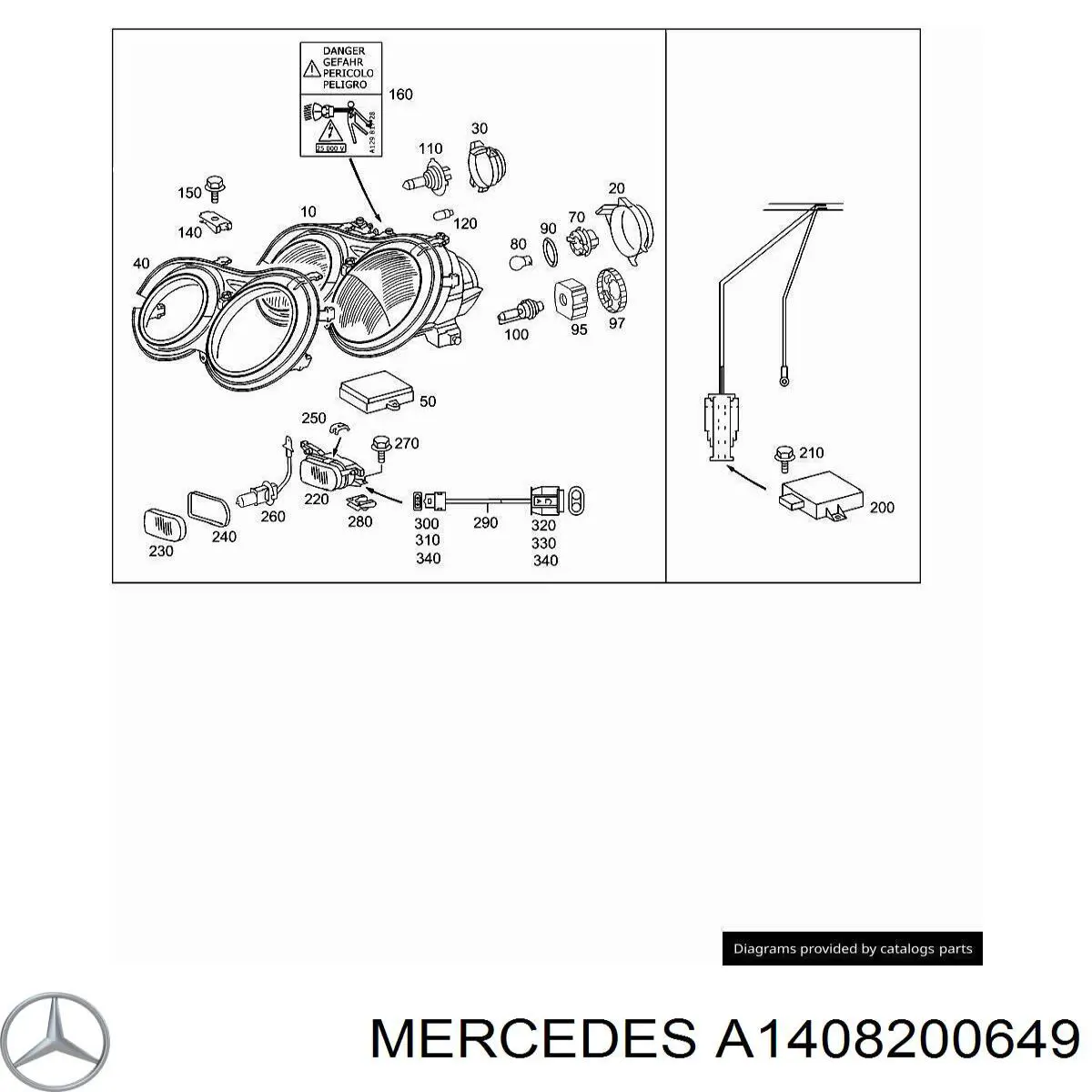  Mercedes A1408200649 цена, от 20.19 USD