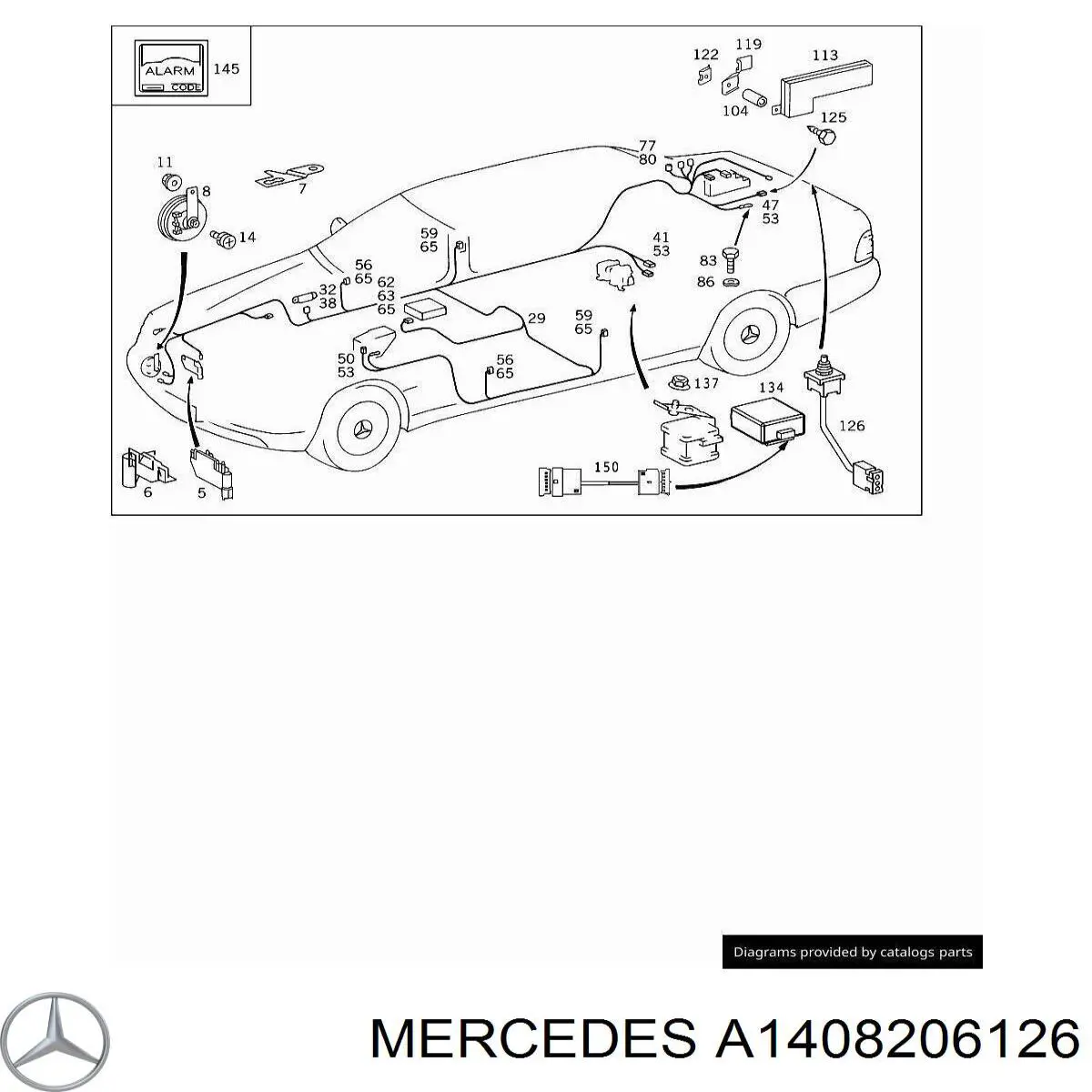 Купить A1408206126 Mercedes Брелок управления сигнализацией