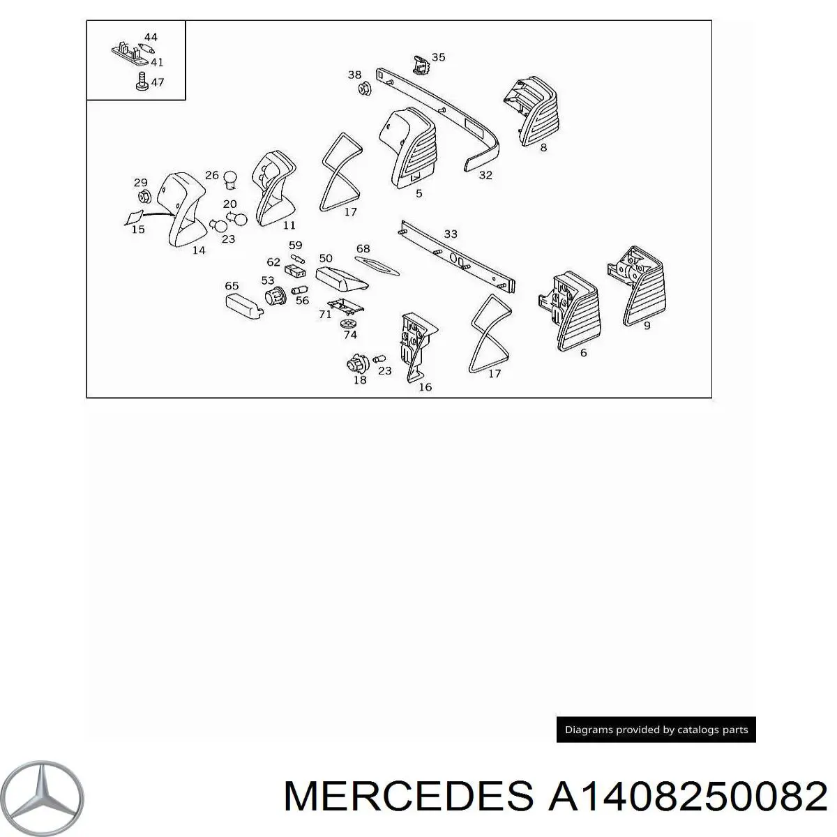  Mercedes A1408250082 цена, от 8.41 USD
