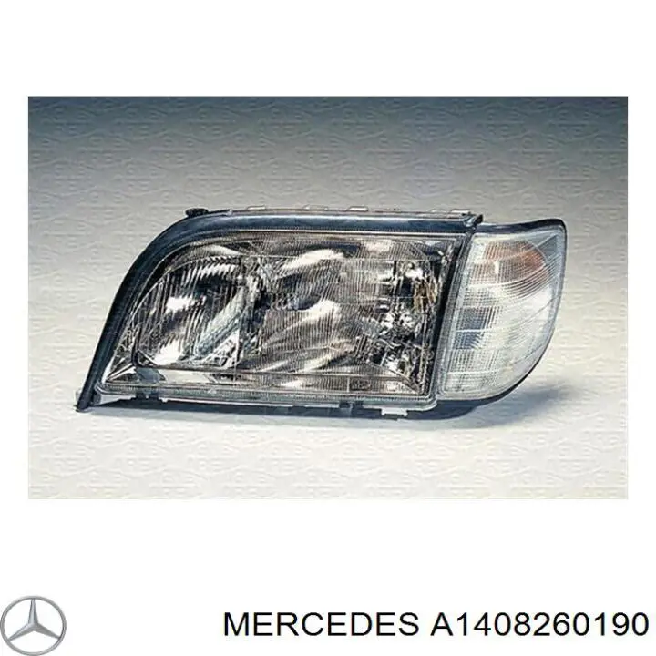 A1408260190 Mercedes стекло фары левой