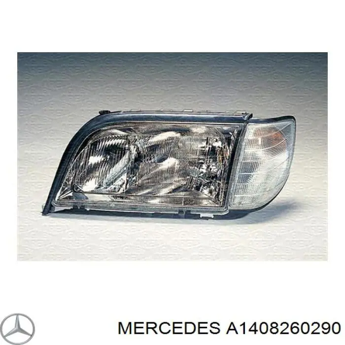 A1408260290 Mercedes стекло фары правой