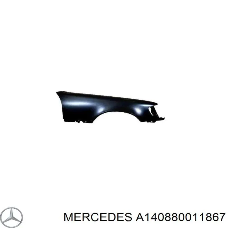 Pára-lama dianteiro esquerdo para Mercedes S (W140)