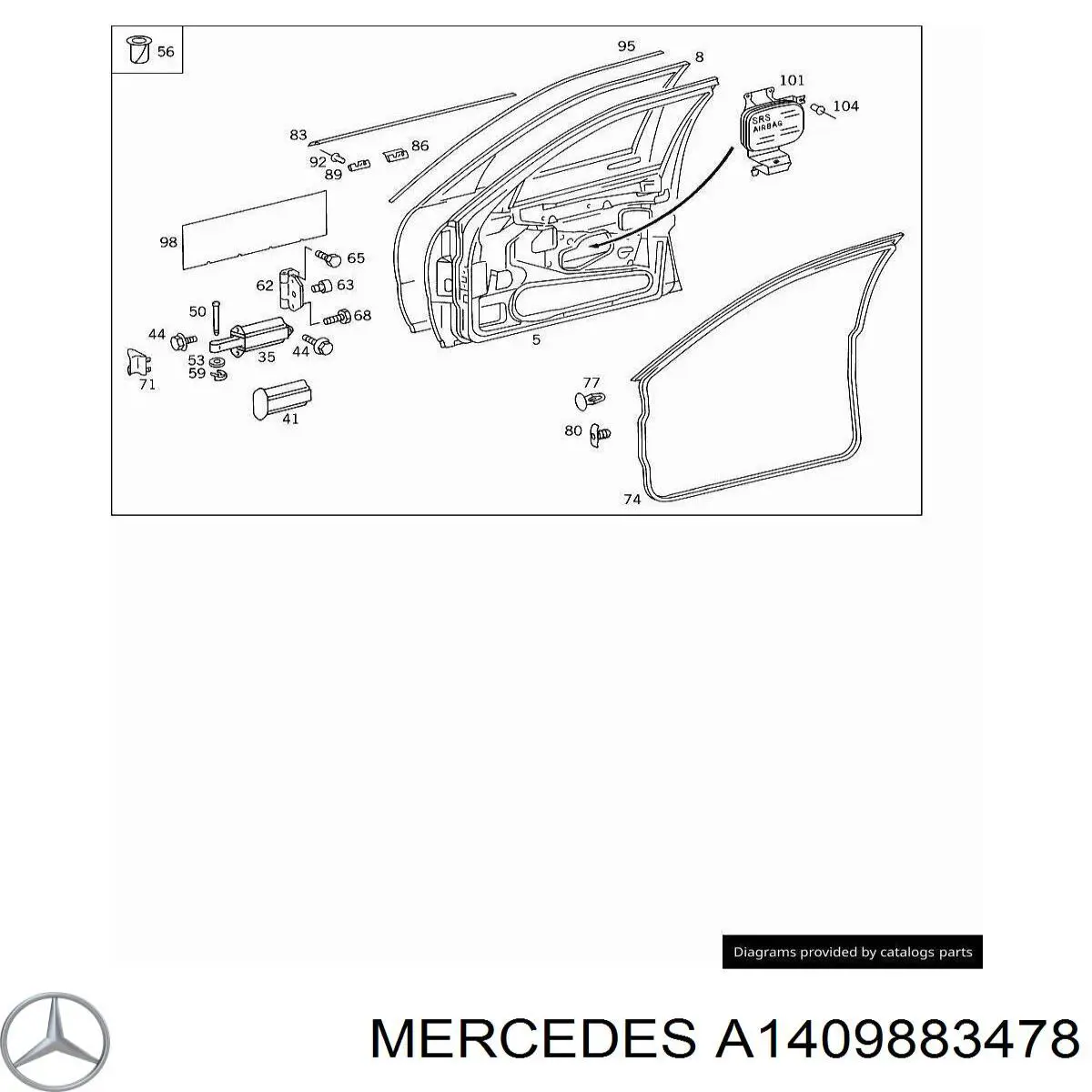  Mercedes A1409883478 цена, от 5.27 USD