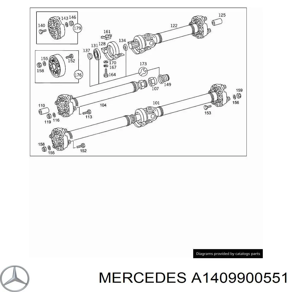  Mercedes A1409900551 цена, от 4.24 USD