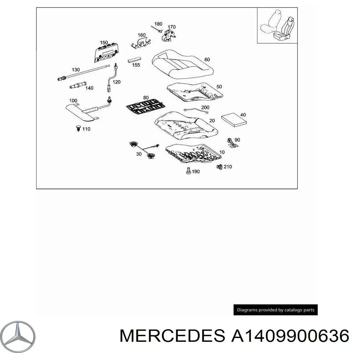  Mercedes A1409900636 цена, от 2.34 USD