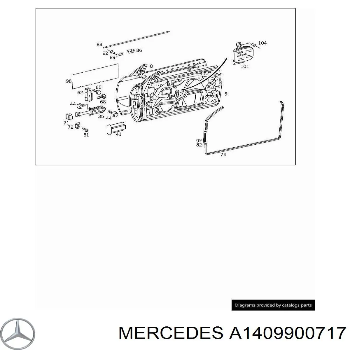  Mercedes A1409900717 цена, от 58.22 USD