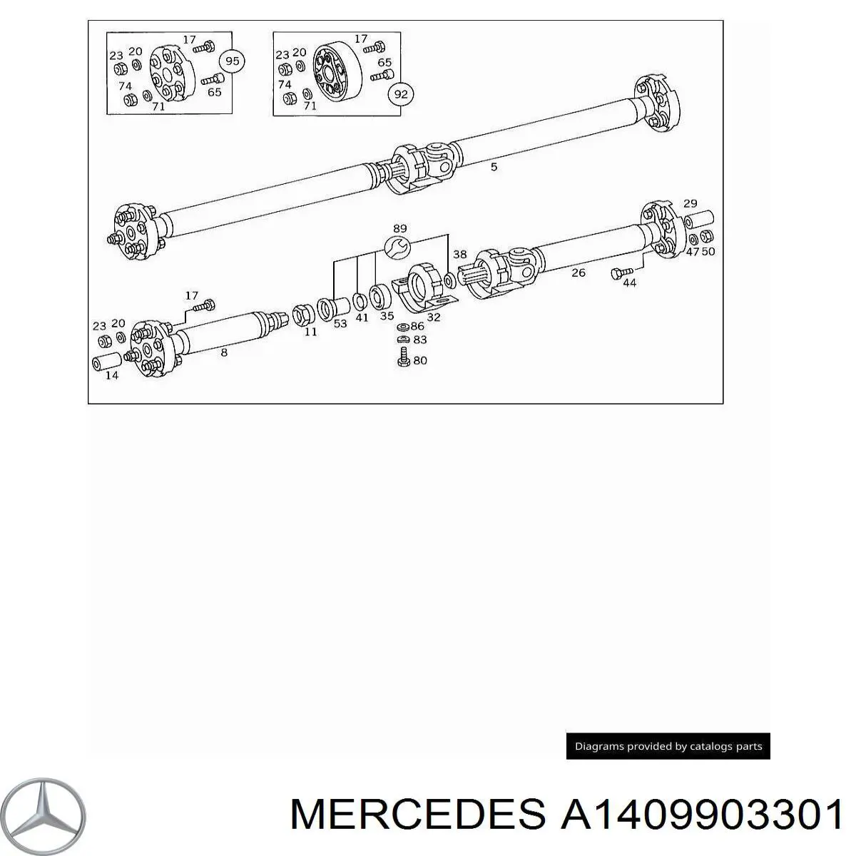  Mercedes A1409903301 цена, от 59.21 USD