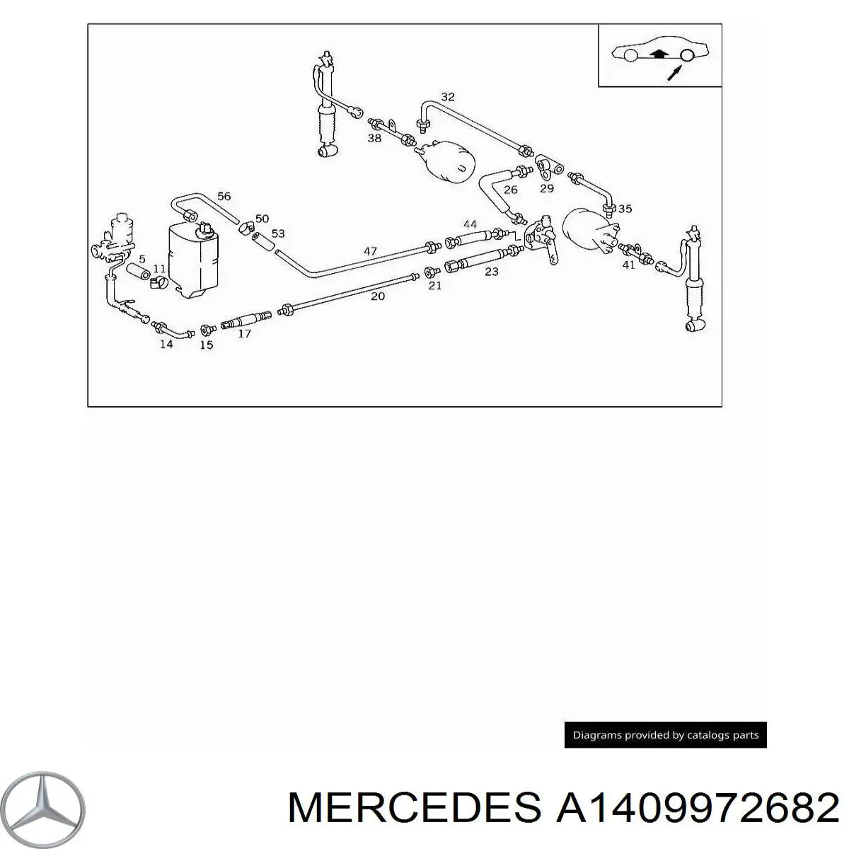 A1409972682 Mercedes Шланг амортизатора заднего