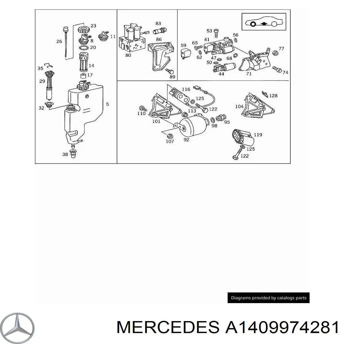  Mercedes A1269974281 цена, от 4.41 USD