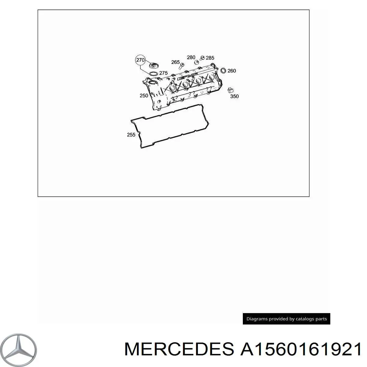 Прокладка клапанной крышки двигателя правая Mercedes A1560161921