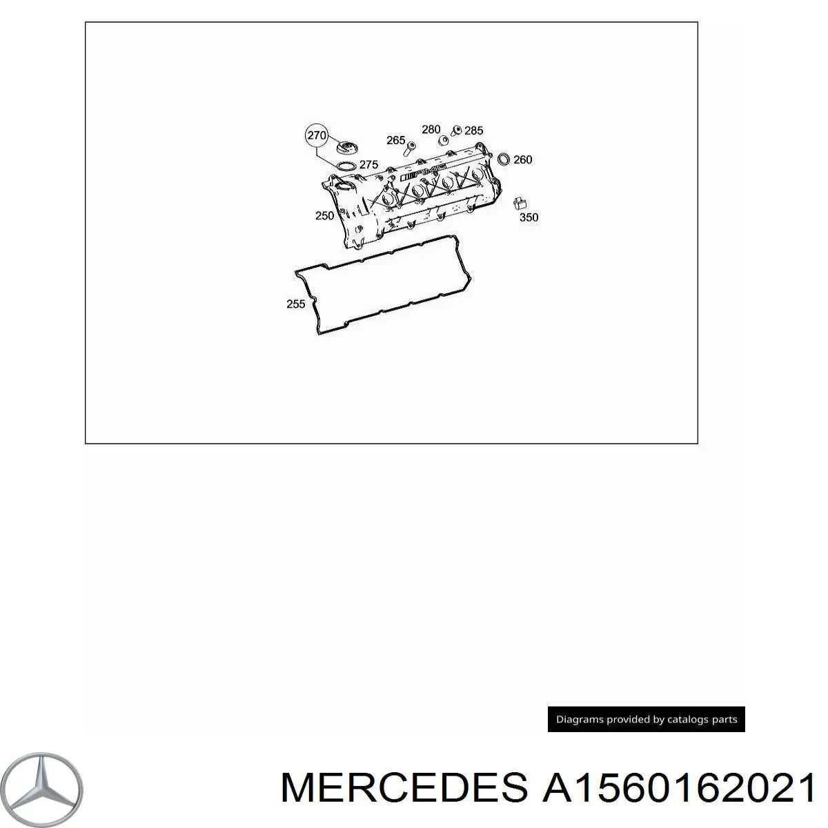 Прокладка клапанной крышки двигателя, левая на Mercedes C (W204)