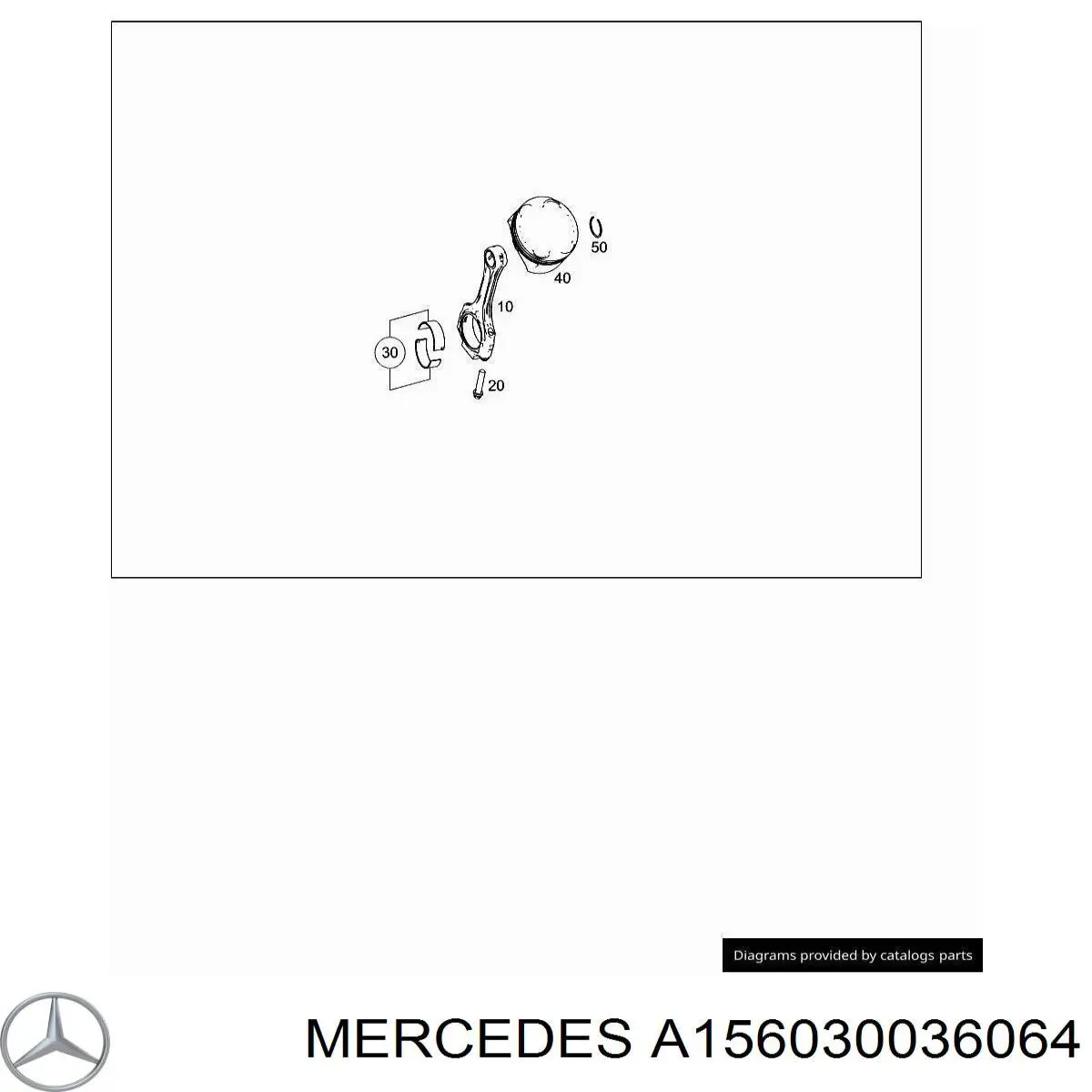 1560300360 Mercedes folhas inseridas de cambota de biela, kit, padrão (std)
