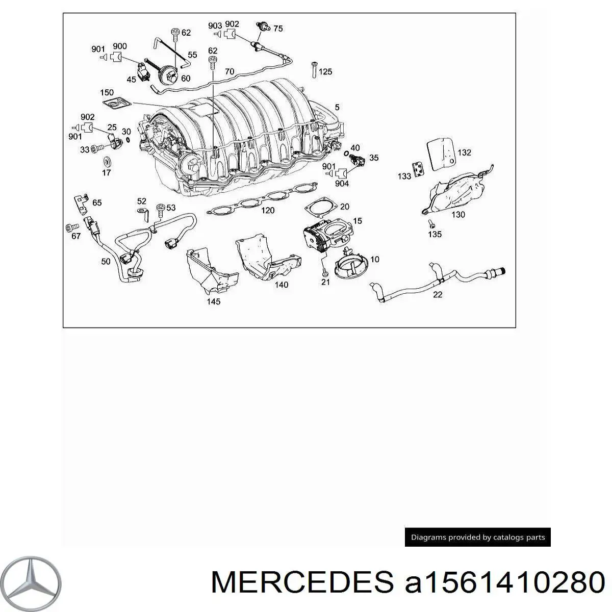 1561410280 Mercedes прокладка дроссельной заслонки