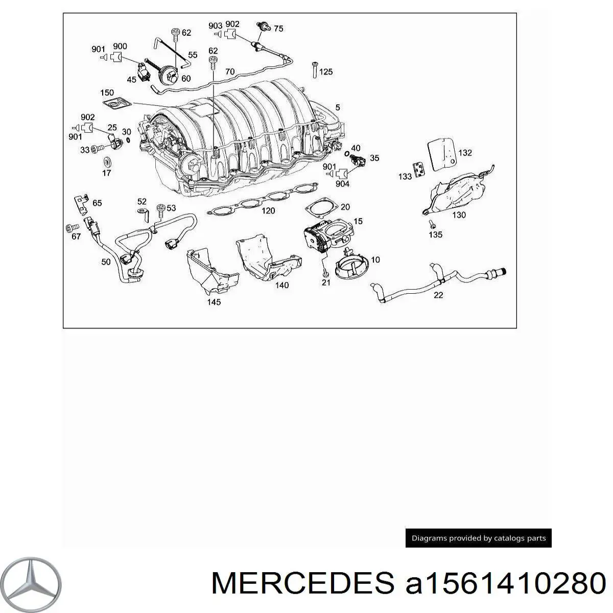 Прокладка дроссельной заслонки A1561410280 Mercedes