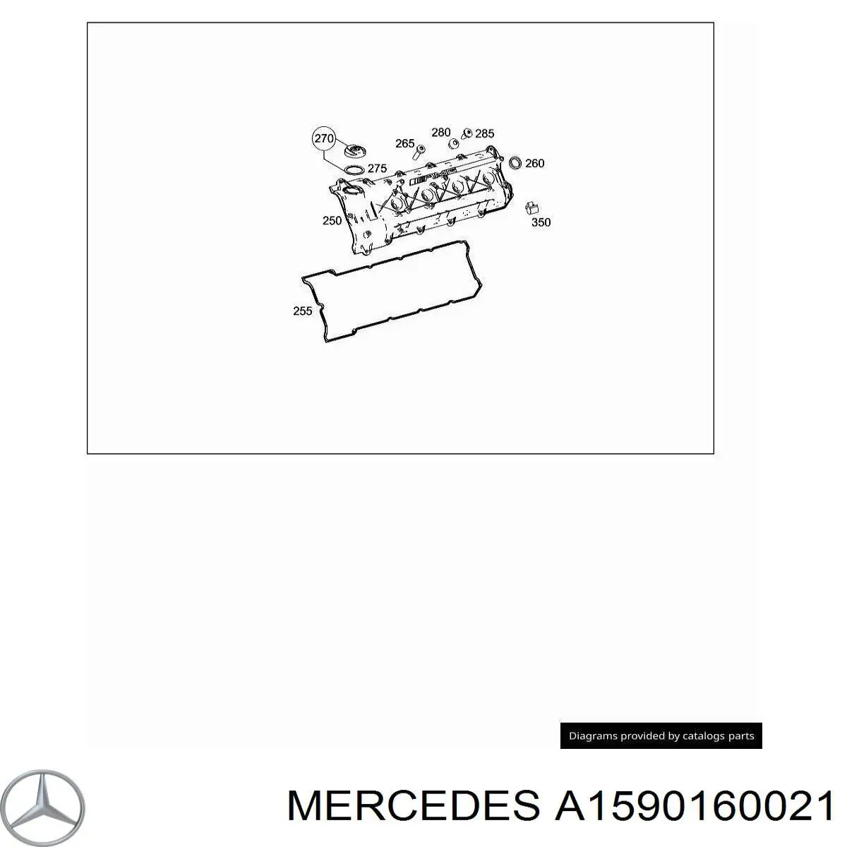 Прокладка клапанной крышки двигателя внутренняя Mercedes A1590160021 цена, от 6.32 USD