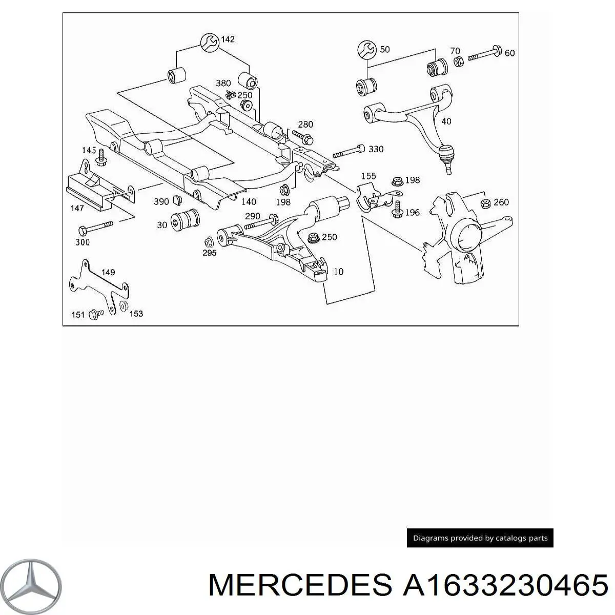 Передний стабилизатор Мерседес-бенц МЛ/ГЛЕ W163 (Mercedes ML/GLE)