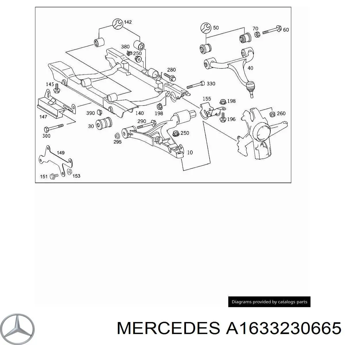 Торсион передний левый Mercedes A1633230665 цена, от 28.18 USD