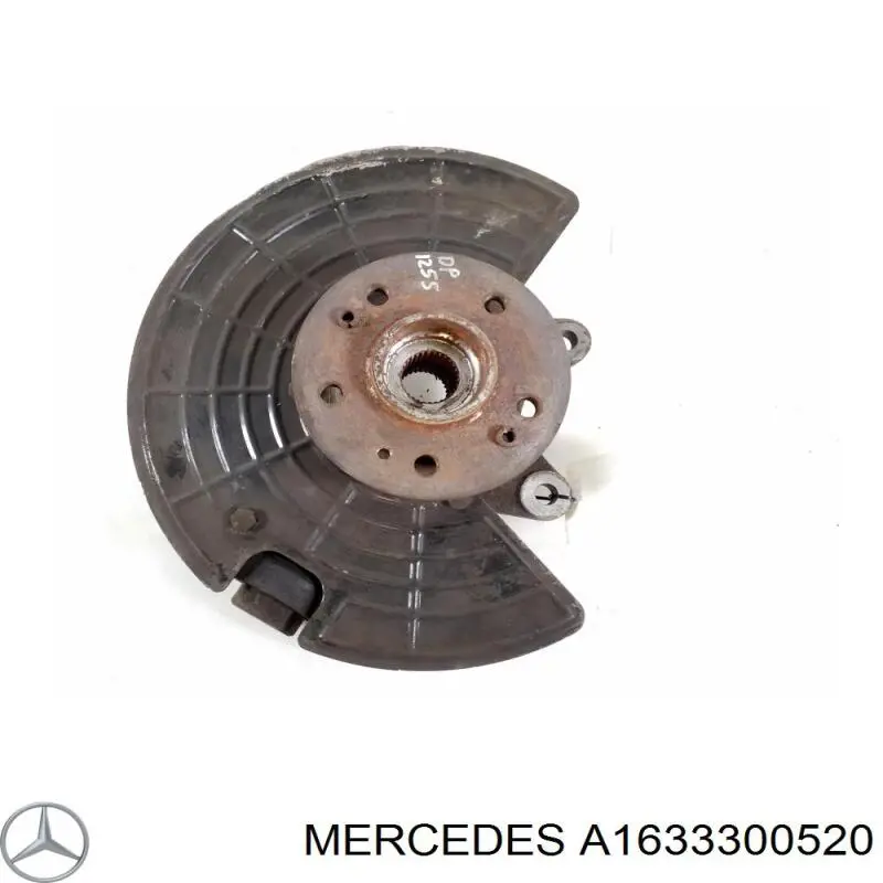 A1633300520 Mercedes pino moente (extremidade do eixo dianteiro direito)