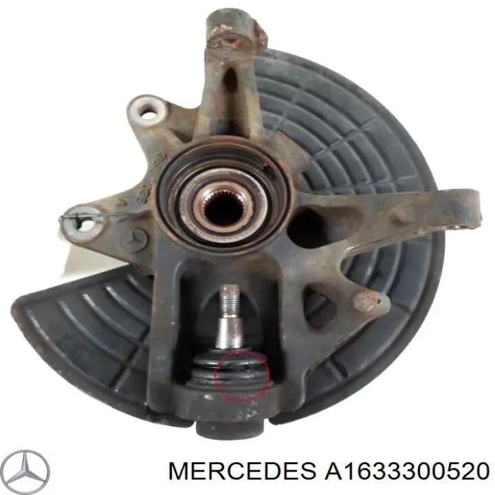Купить 1633300520 Mercedes Ось передняя и поворотные кулаки