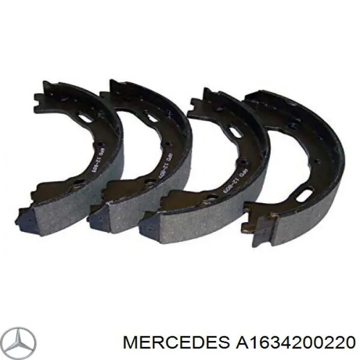 A1634200220 Mercedes колодки ручника (стояночного тормоза)