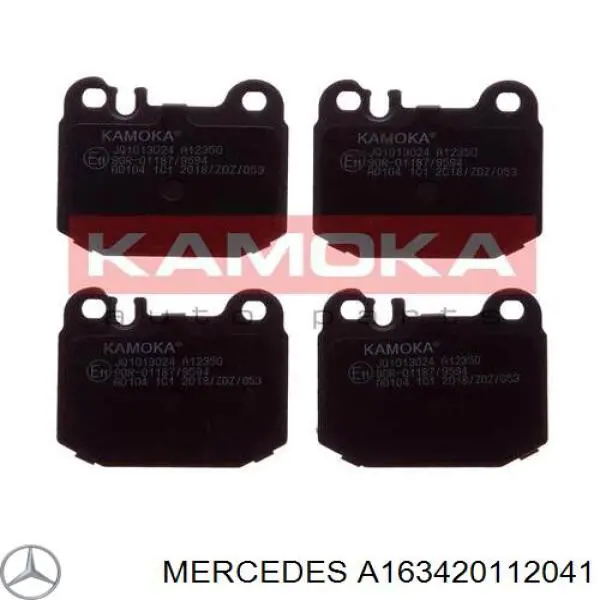 Купить A163420112041 Mercedes Колодки тормозные задние, дисковые