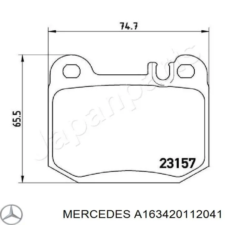 Колодки дисковые  Mercedes A163420112041 цена, от 27.54 USD
