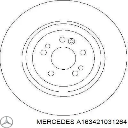 Тормоз дисковый передний Mercedes A163421031264 цена, от 76.07 USD