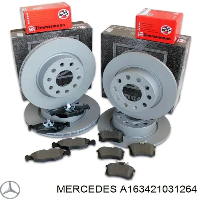 Передний тормозной диск Mercedes A163421031264