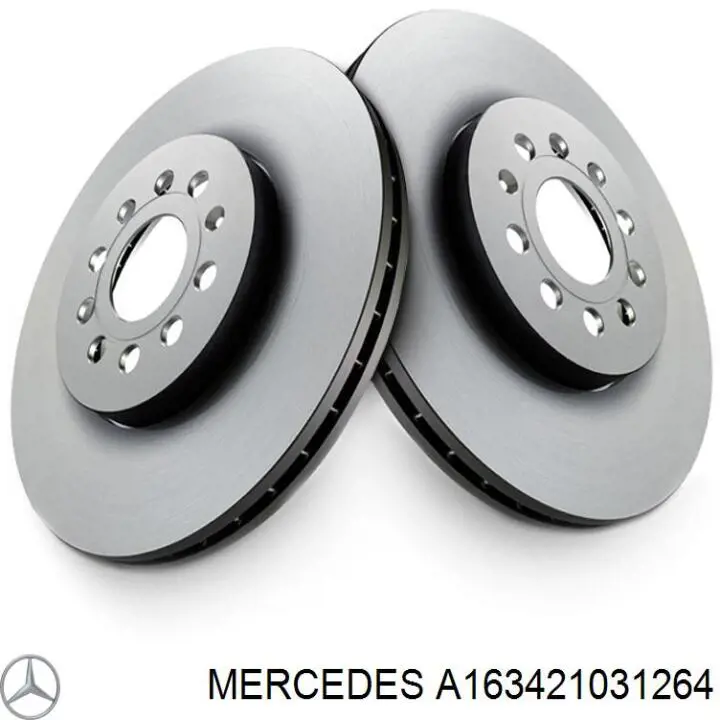 Передние тормозные диски A163421031264 Mercedes