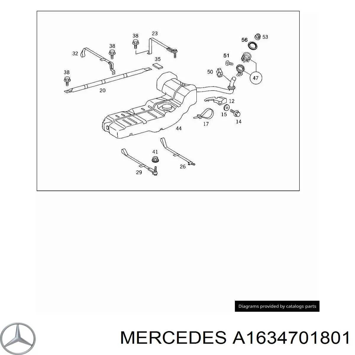 Tanque de combustível para Mercedes ML/GLE (W163)