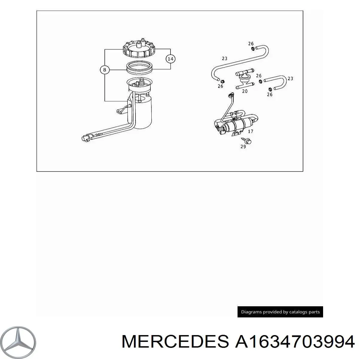 Купить A1634703994 Mercedes Модуль топливного насоса