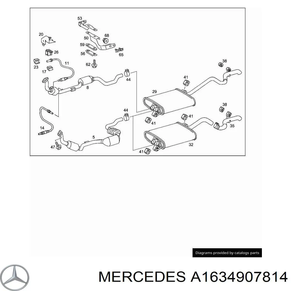 A1634907814 Mercedes Конвертор-катализатор