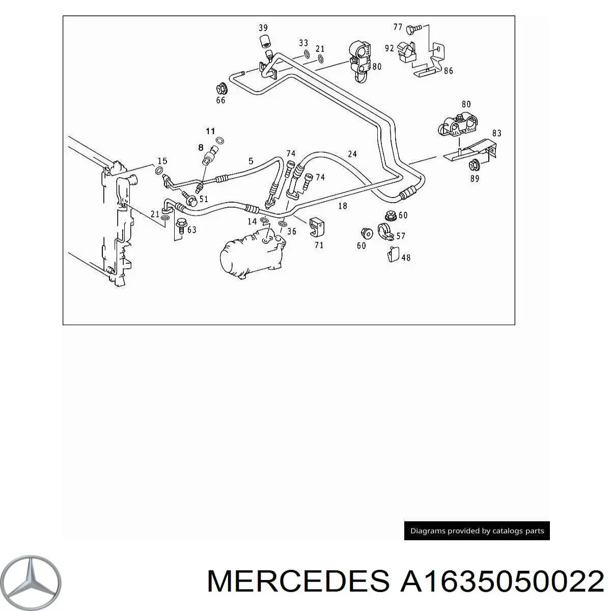 Купить A1635050022 Mercedes 