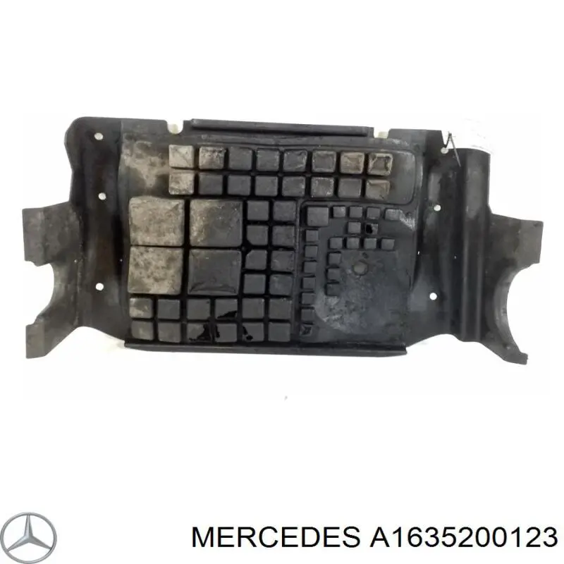 Защита двигателя задняя на Mercedes ML/GLE (W163)
