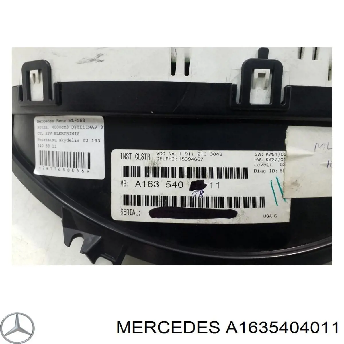 Приборная доска (щиток приборов) Mercedes A1635404011 цена, от 31.67 USD