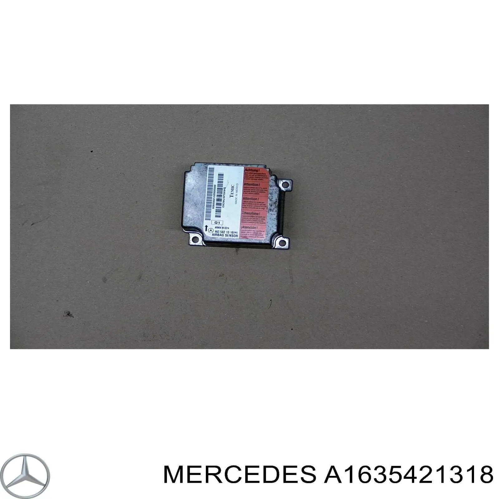 Модуль-процессор управления подушкой безопасности (ЭБУ AIRBAG) A1635421318 Mercedes