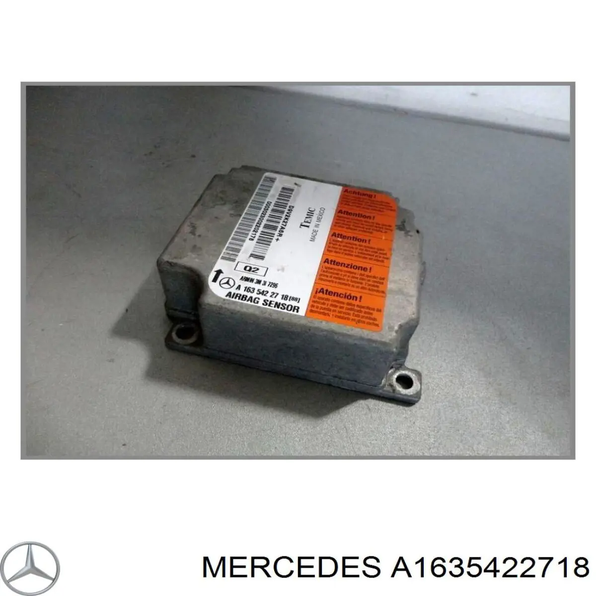 Módulo processador de controlo da bolsa de ar (Centralina eletrônica AIRBAG) para Mercedes ML/GLE (W163)