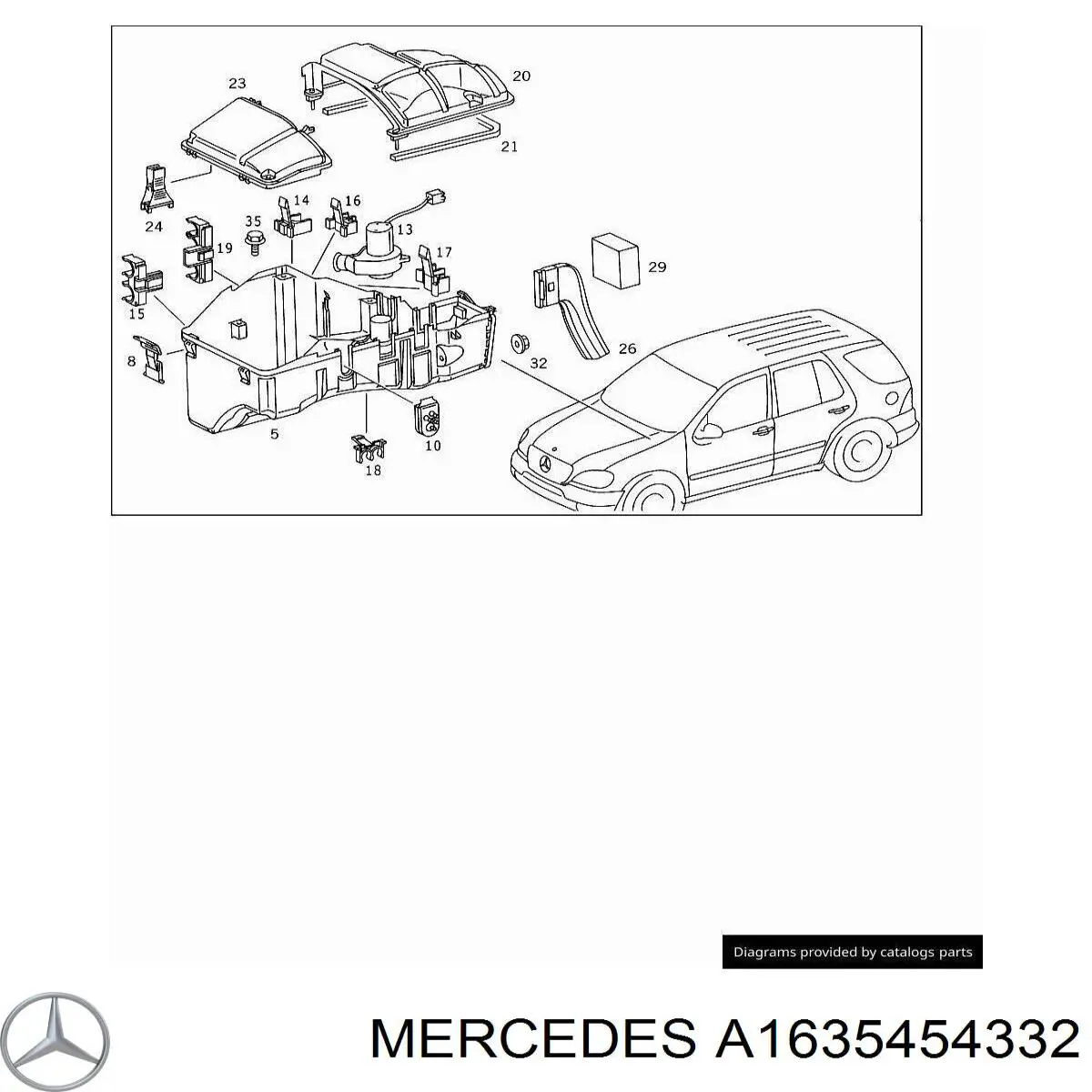 A1635454332 Mercedes unidade de controlo esp